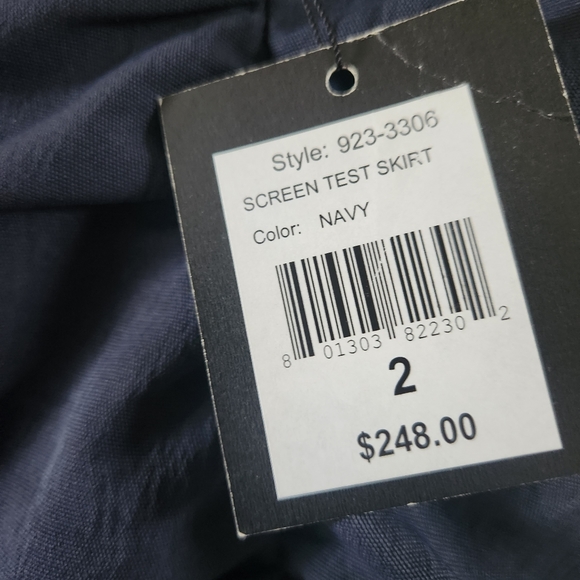 NWT Nanett Lepore Navy  Screen Test Skirt size 2 $248 - Picture 3 of 6